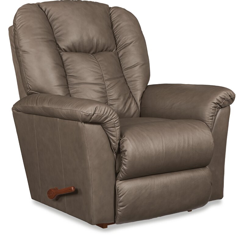 LaZBoy Jasper Leather Manual Rocker Recliner & Reviews Wayfair